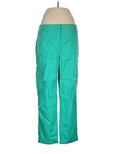Pre-owned Chico's Linen Pants In Green