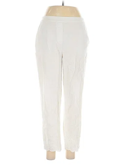 Pre-owned Chico's Linen Pants In White