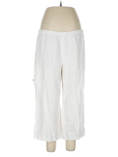 Pre-owned Chico's Linen Pants In White
