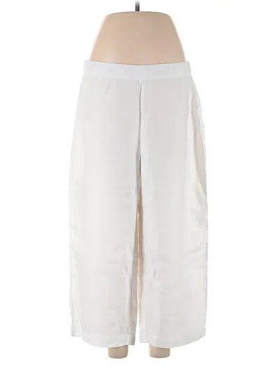 Pre-owned Chico's Linen Pants In White