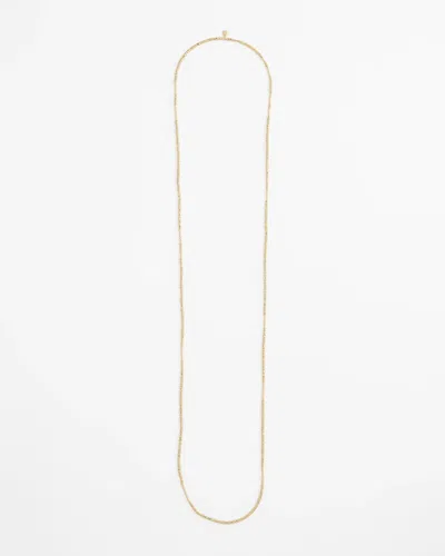 Chico's Long Goldtone Seed Bead Necklace