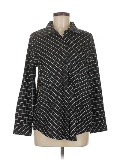 Pre-owned Chico's Long Sleeve Blouse In Black
