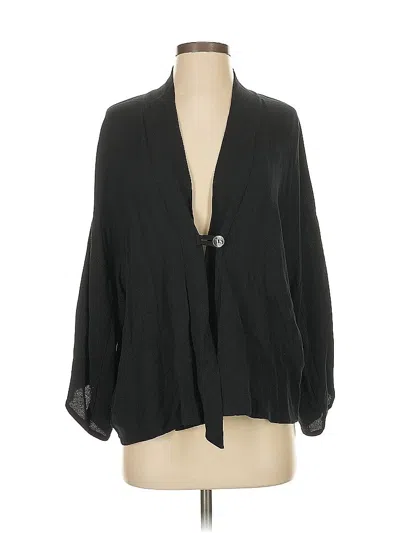 Pre-owned Chico's Long Sleeve Blouse In Black