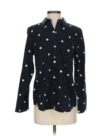 Pre-owned Chico's Long Sleeve Blouse In Black