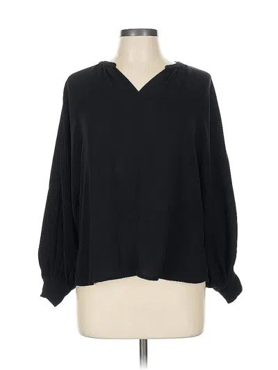 Pre-owned Chico's Long Sleeve Blouse In Black