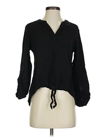 Pre-owned Chico's Long Sleeve Blouse In Black