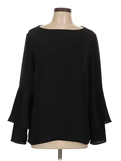 Pre-owned Chico's Long Sleeve Blouse In Black