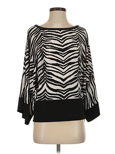 Pre-owned Chico's Long Sleeve Blouse In Black