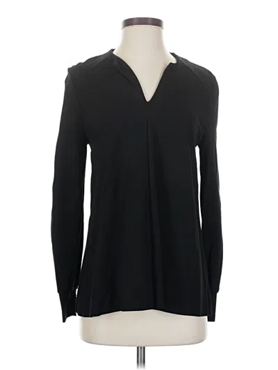 Pre-owned Chico's Long Sleeve Blouse In Black