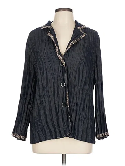Pre-owned Chico's Long Sleeve Blouse In Black