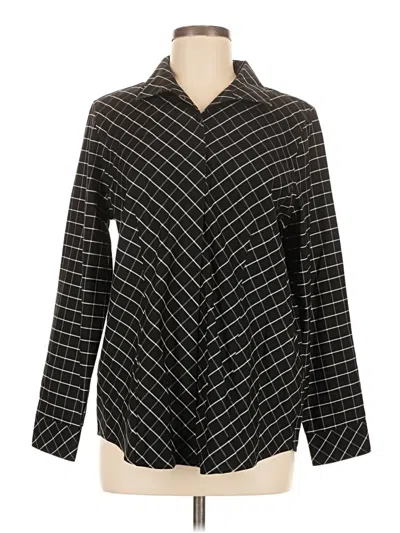 Pre-owned Chico's Long Sleeve Blouse In Black