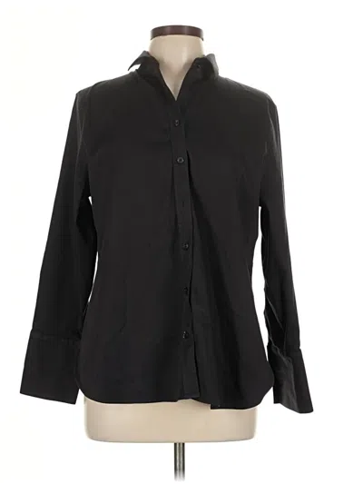 Pre-owned Chico's Long Sleeve Blouse In Black