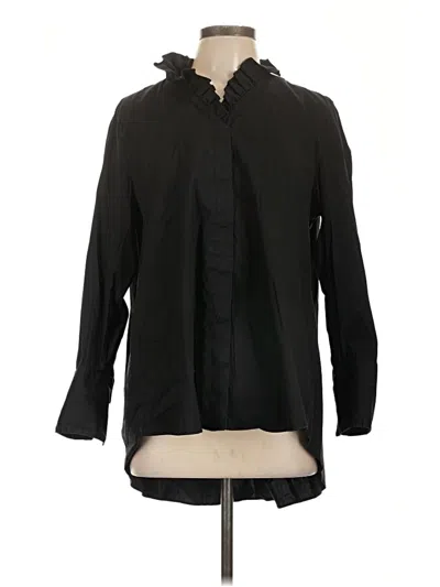 Pre-owned Chico's Long Sleeve Blouse In Black