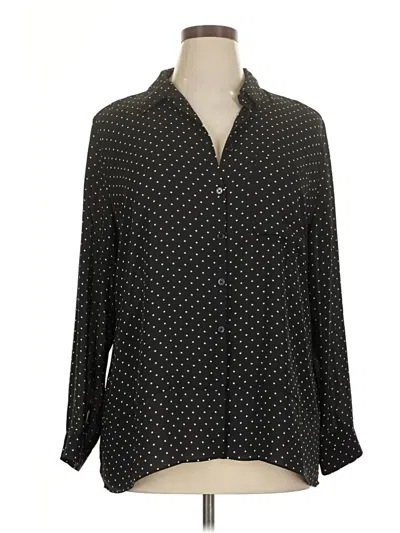 Pre-owned Chico's Long Sleeve Blouse In Black