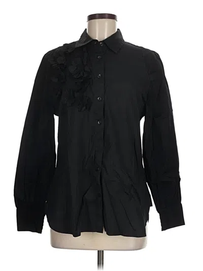 Pre-owned Chico's Long Sleeve Blouse In Black