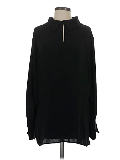 Pre-owned Chico's Long Sleeve Blouse In Black