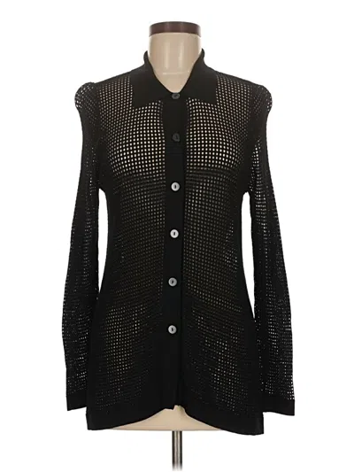 Pre-owned Chico's Long Sleeve Blouse In Black