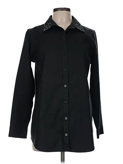 Pre-owned Chico's Long Sleeve Blouse In Black