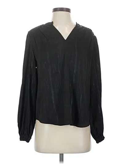 Pre-owned Chico's Long Sleeve Blouse In Black