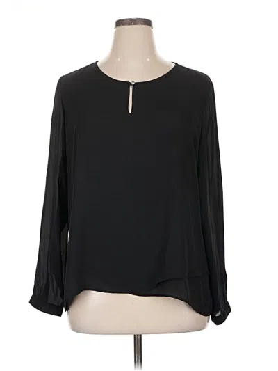 Pre-owned Chico's Long Sleeve Blouse In Black
