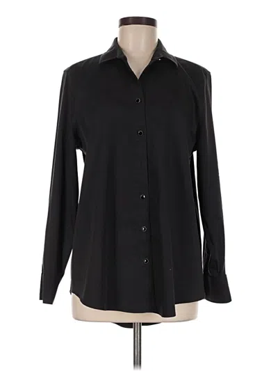 Pre-owned Chico's Long Sleeve Blouse In Black