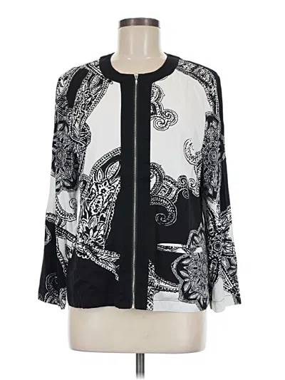 Pre-owned Chico's Long Sleeve Blouse In Black