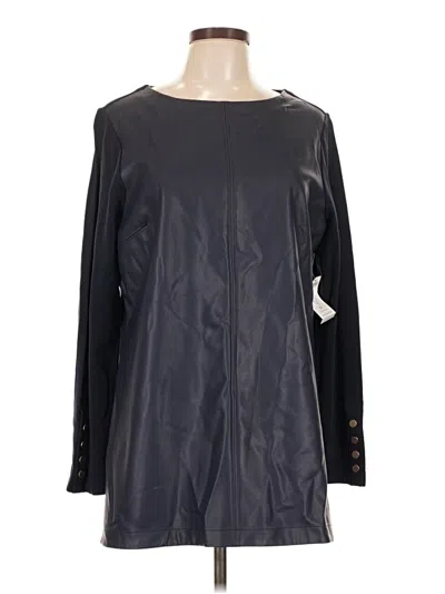 Pre-owned Chico's Long Sleeve Blouse In Black