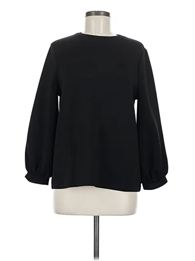 Pre-owned Chico's Long Sleeve Blouse In Black