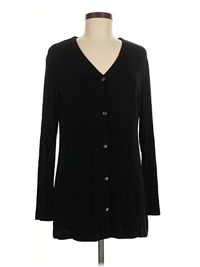 Pre-owned Chico's Long Sleeve Blouse In Black