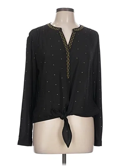 Chico's Long Sleeve Blouse In Black