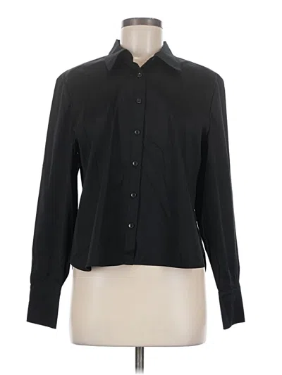 Pre-owned Chico's Long Sleeve Blouse In Black