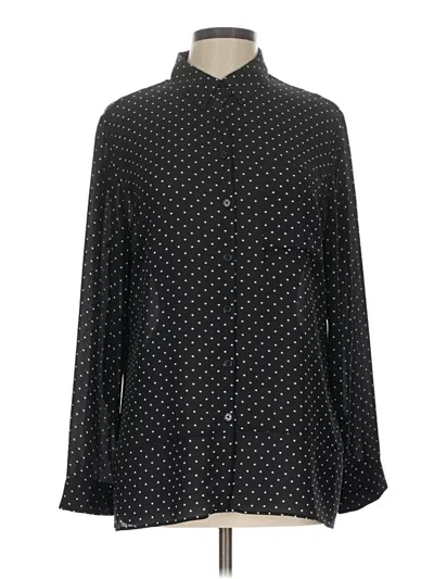 Pre-owned Chico's Long Sleeve Blouse In Black