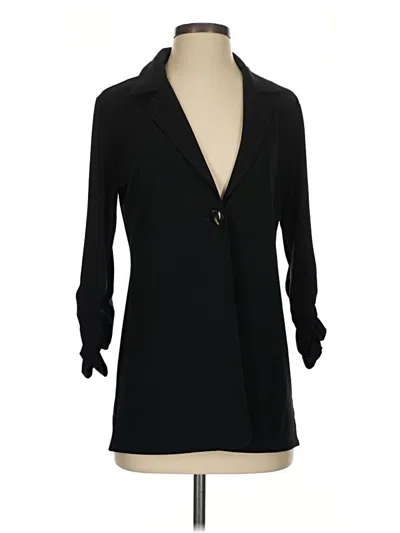 Pre-owned Chico's Long Sleeve Blouse In Black