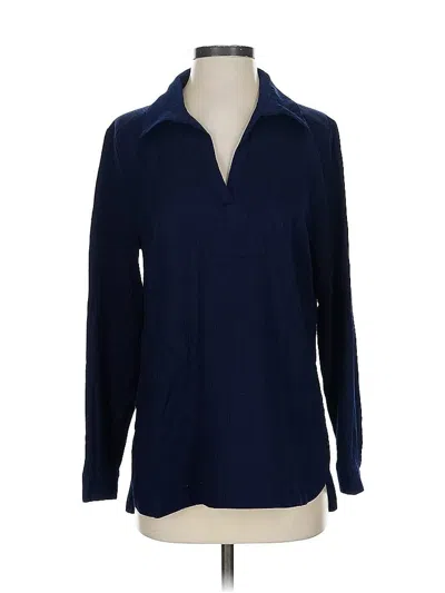 Pre-owned Chico's Long Sleeve Blouse In Blue