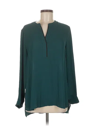 Pre-owned Chico's Long Sleeve Blouse In Blue