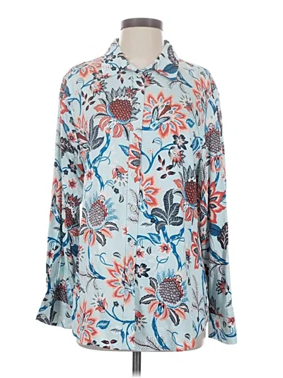 Chico's Long Sleeve Blouse In Blue
