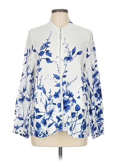 Pre-owned Chico's Long Sleeve Blouse In Blue