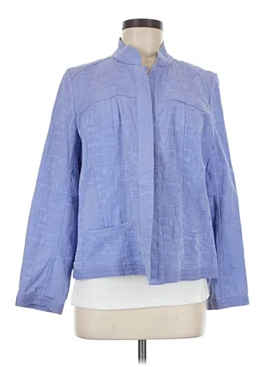 Pre-owned Chico's Long Sleeve Blouse In Blue