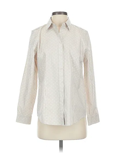 Pre-owned Chico's Long Sleeve Blouse In Brown