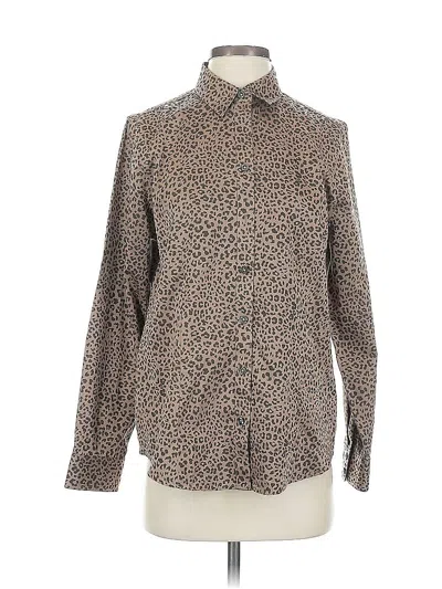Pre-owned Chico's Long Sleeve Blouse In Brown