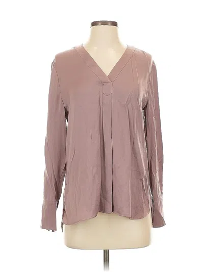 Pre-owned Chico's Long Sleeve Blouse In Brown