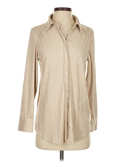 Pre-owned Chico's Long Sleeve Blouse In Brown