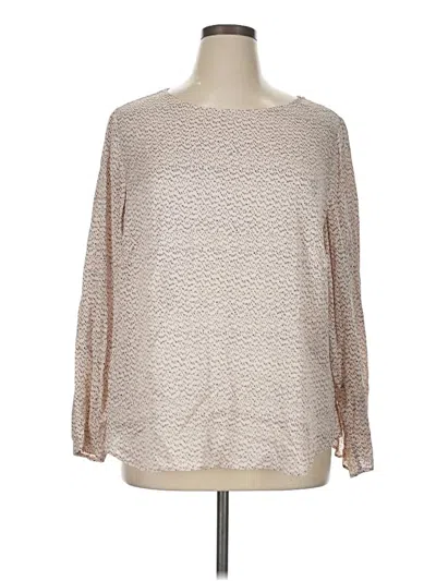 Pre-owned Chico's Long Sleeve Blouse In Brown