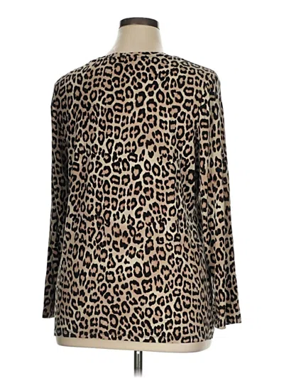 Pre-owned Chico's Long Sleeve Blouse In Brown