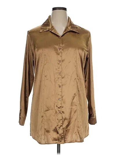 Pre-owned Chico's Long Sleeve Blouse In Brown