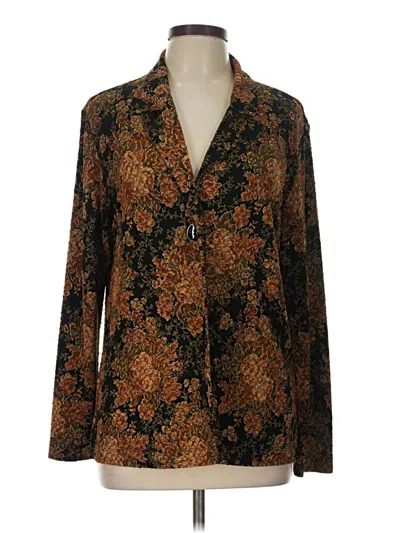 Pre-owned Chico's Long Sleeve Blouse In Brown