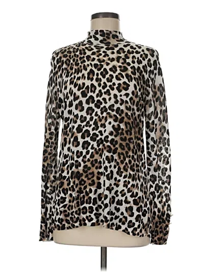 Pre-owned Chico's Long Sleeve Blouse In Brown