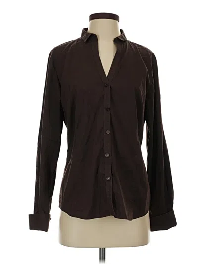 Pre-owned Chico's Long Sleeve Blouse In Brown