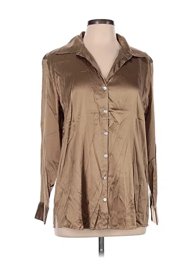 Chico's Long Sleeve Blouse In Brown