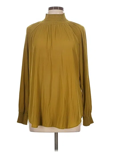 Pre-owned Chico's Long Sleeve Blouse In Gold